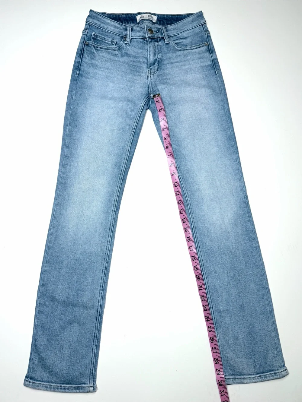 BKE Women’s Stella Mid Rise Slim Fit Straight Leg Jeans Size- 25 X 30
